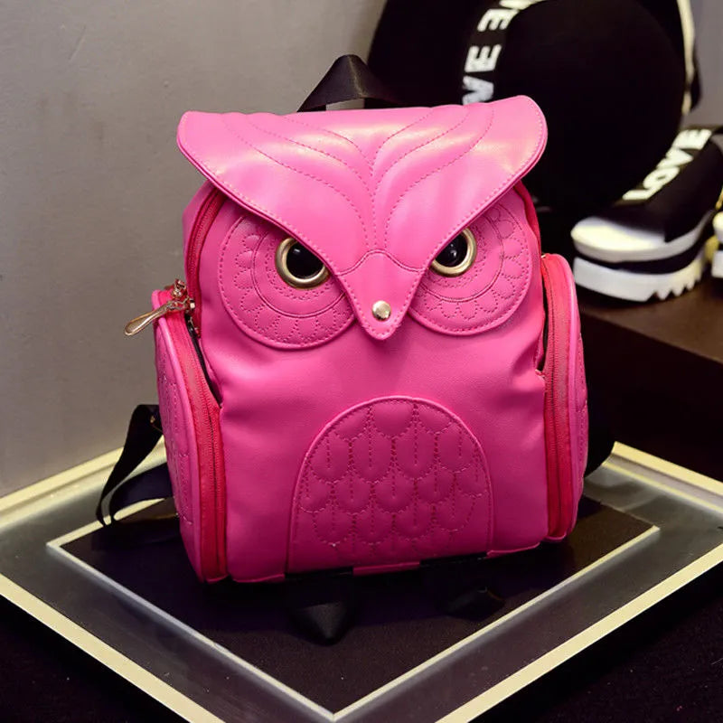 PU Leather Owl Backpack