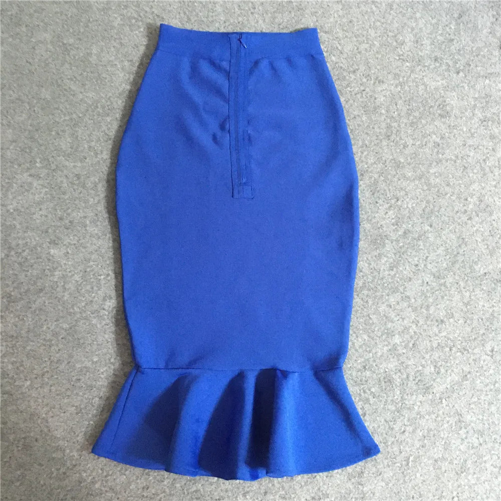 Bandage Mermaid Pleated Vintage Skirt