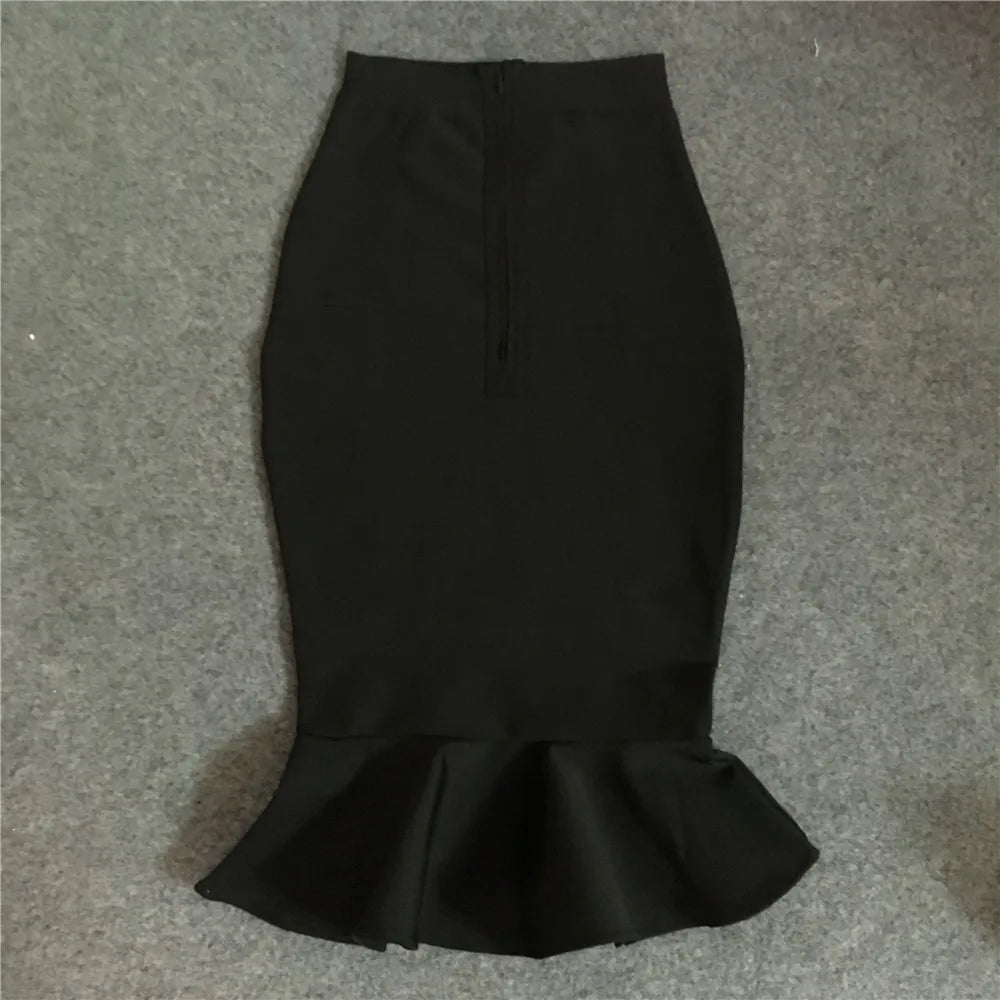 Bandage Mermaid Pleated Vintage Skirt