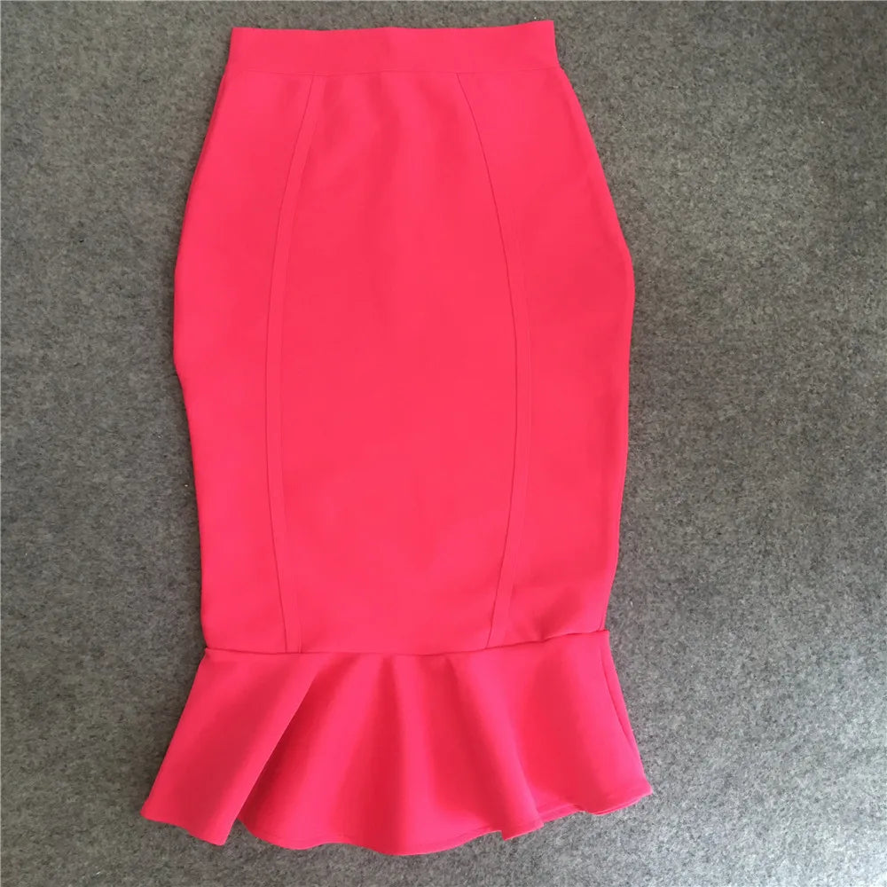 Bandage Mermaid Pleated Vintage Skirt