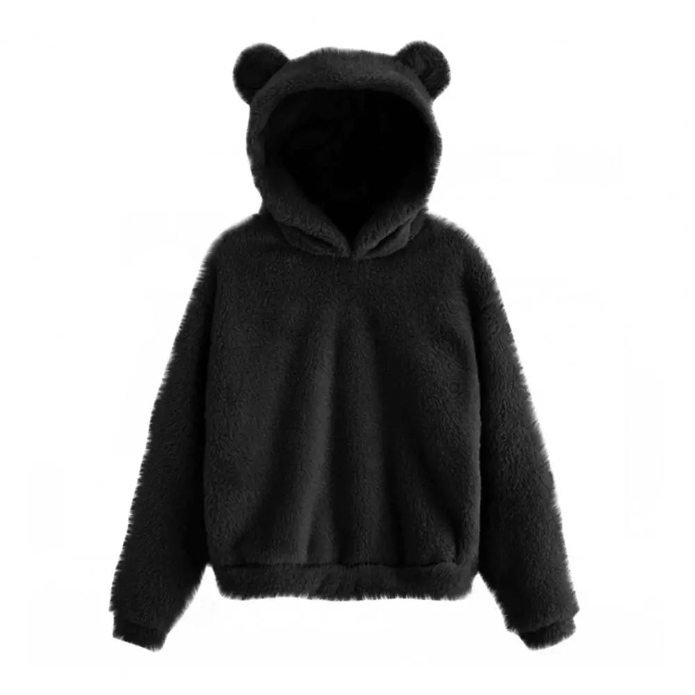 Autumn Winter Long Sleeve Rabbit Ear Hood Sweatshirt Hoodie