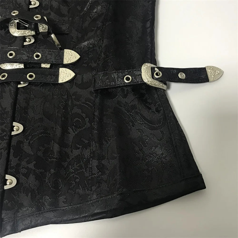 Gothic Top Shoulder Strap Corselet Corset