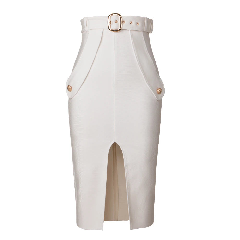 High Waist Bandage Midi Pencil Skirts