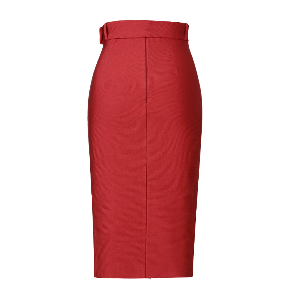 High Waist Bandage Midi Pencil Skirts