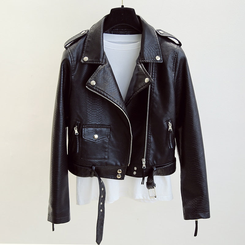 Faux Leather Biker Jacket