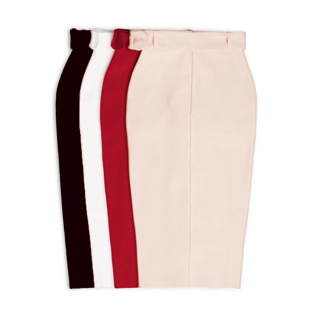 High Waist Bandage Midi Pencil Skirts
