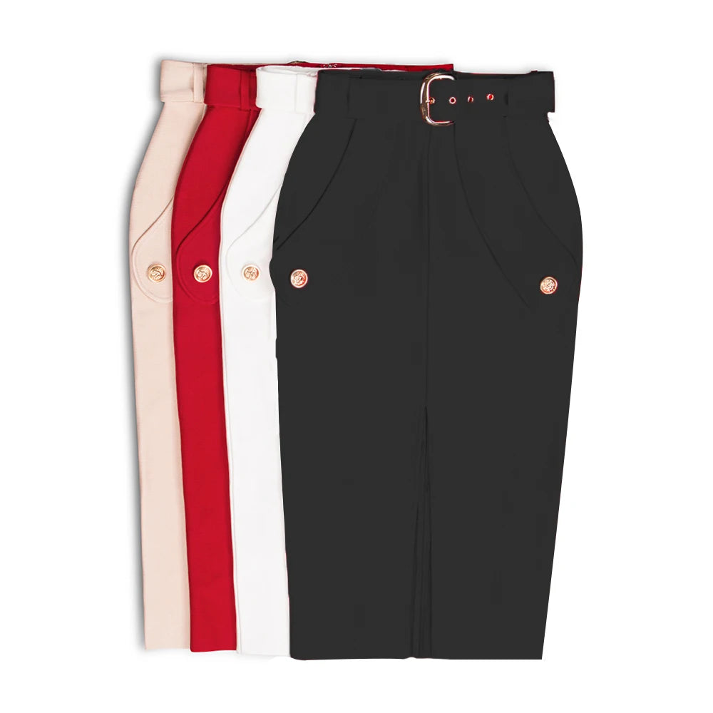 High Waist Bandage Midi Pencil Skirts