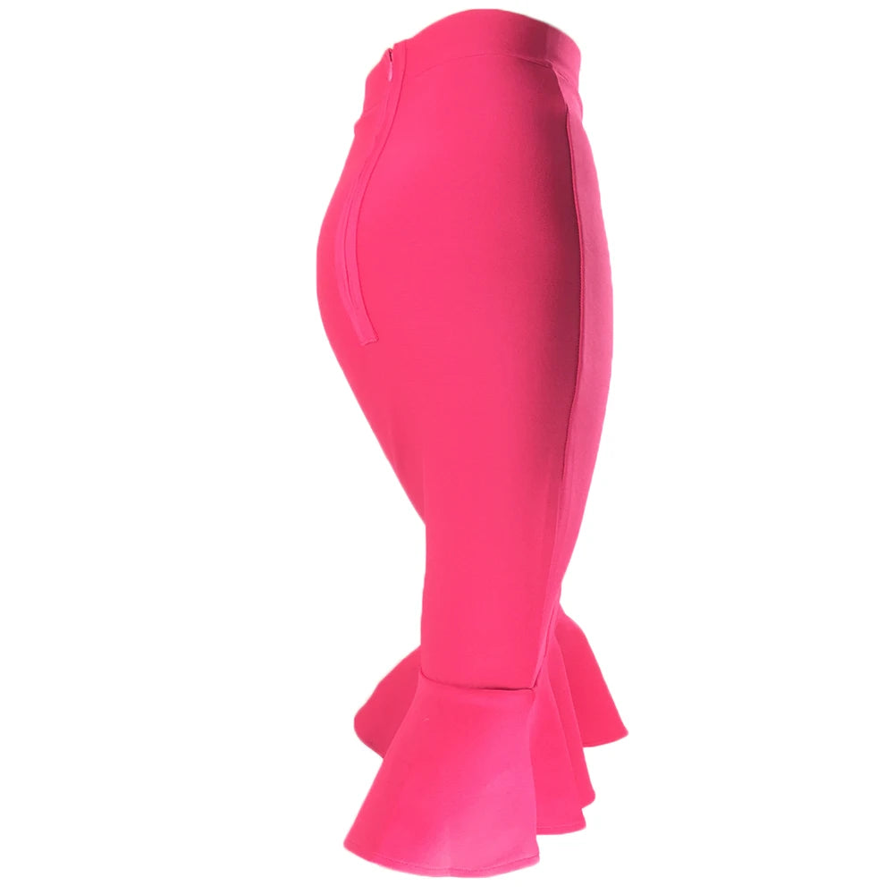Bandage Mermaid Pleated Vintage Skirt