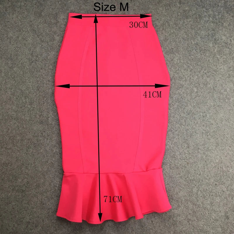 Bandage Mermaid Pleated Vintage Skirt