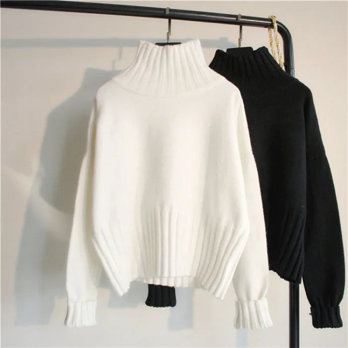 Turtleneck Sweaters Autumn Winter Long Sleeve Thick Jumpers  Soft Warm Sweater Pullover