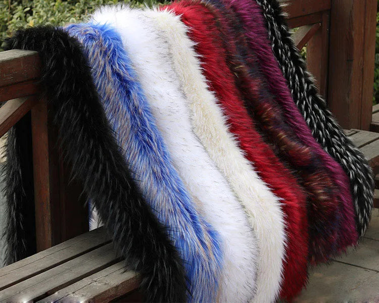 Fake Fur Long Scarf Wraps Shawl Thick Fluffy Fur Decor