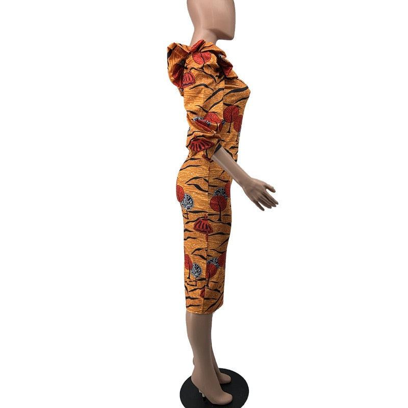 Vintage African Print Dress