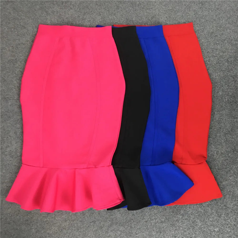 Bandage Mermaid Pleated Vintage Skirt