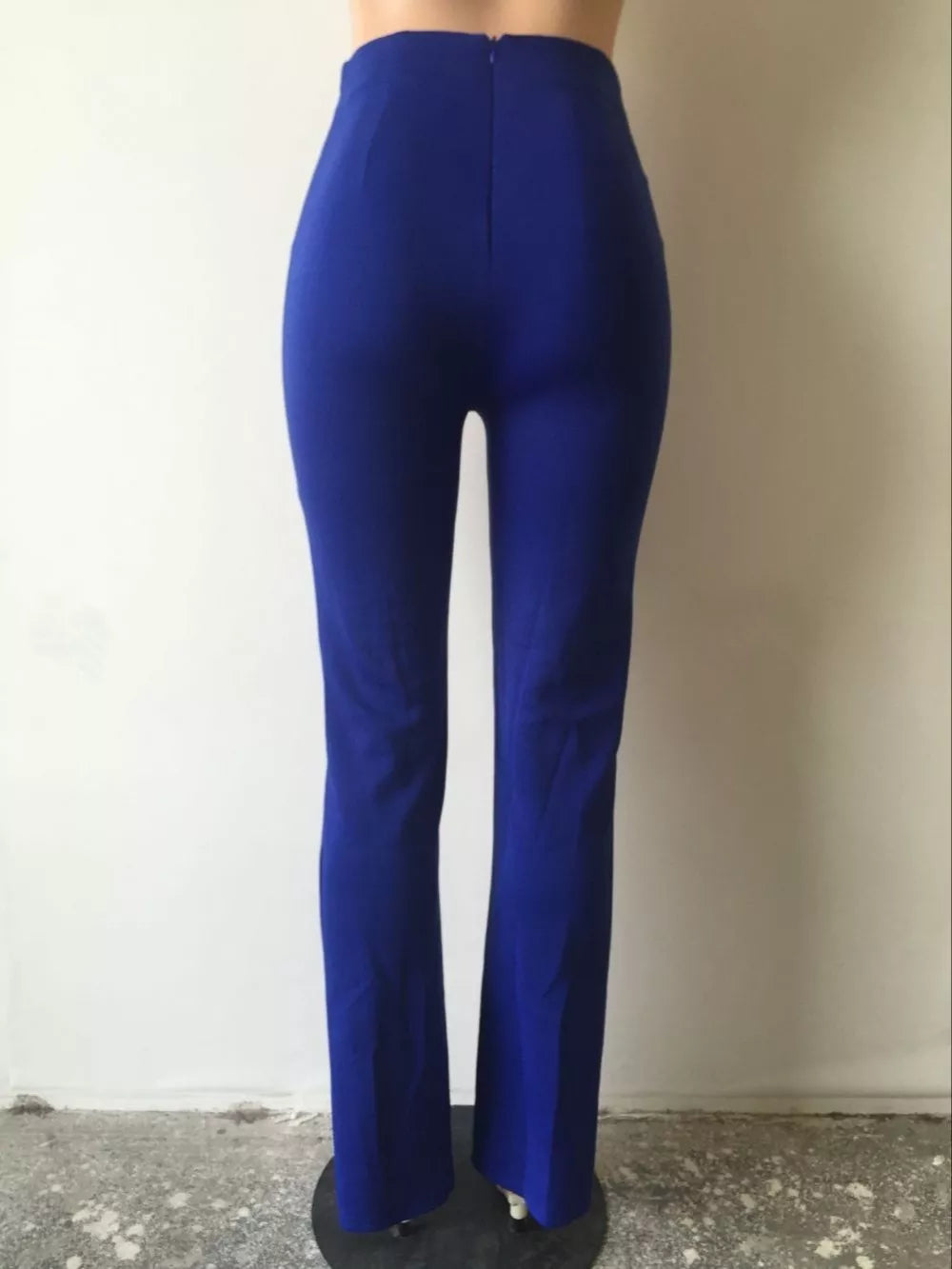 High waist long female trousers