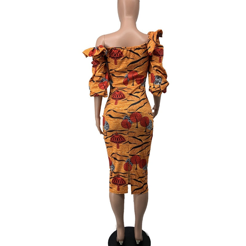 Vintage African Print Dress