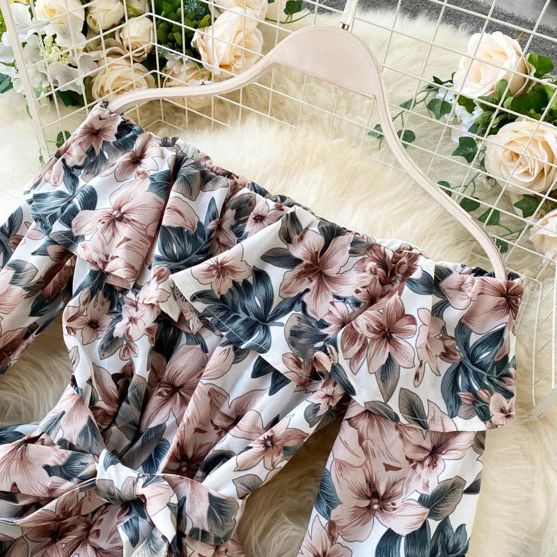 off shoulder bodysuit flared sleeves jumpsuit