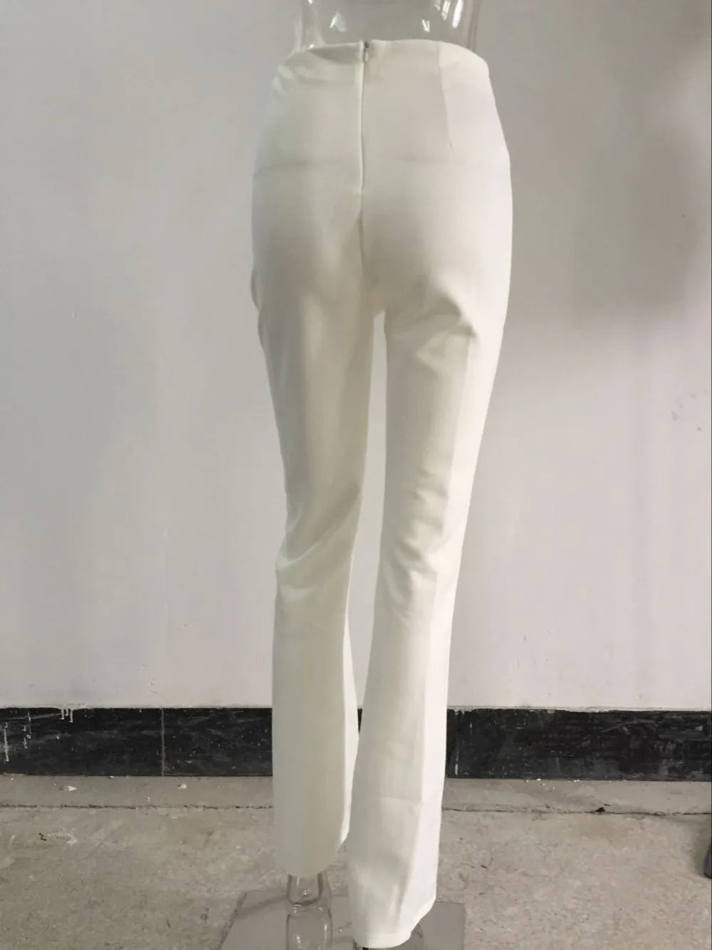 High waist long female trousers