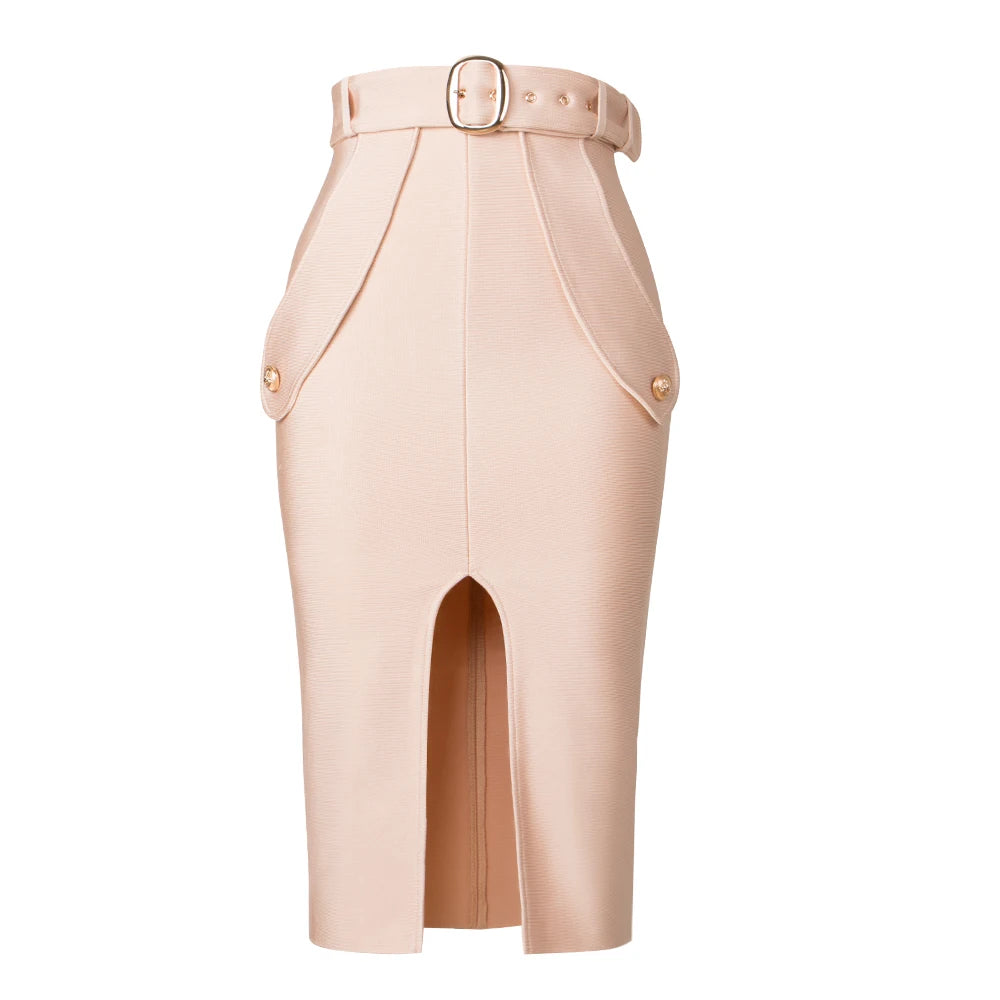 High Waist Bandage Midi Pencil Skirts