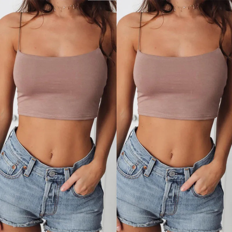 Casual Tank Tops Vest Sleeveless Crop Tops