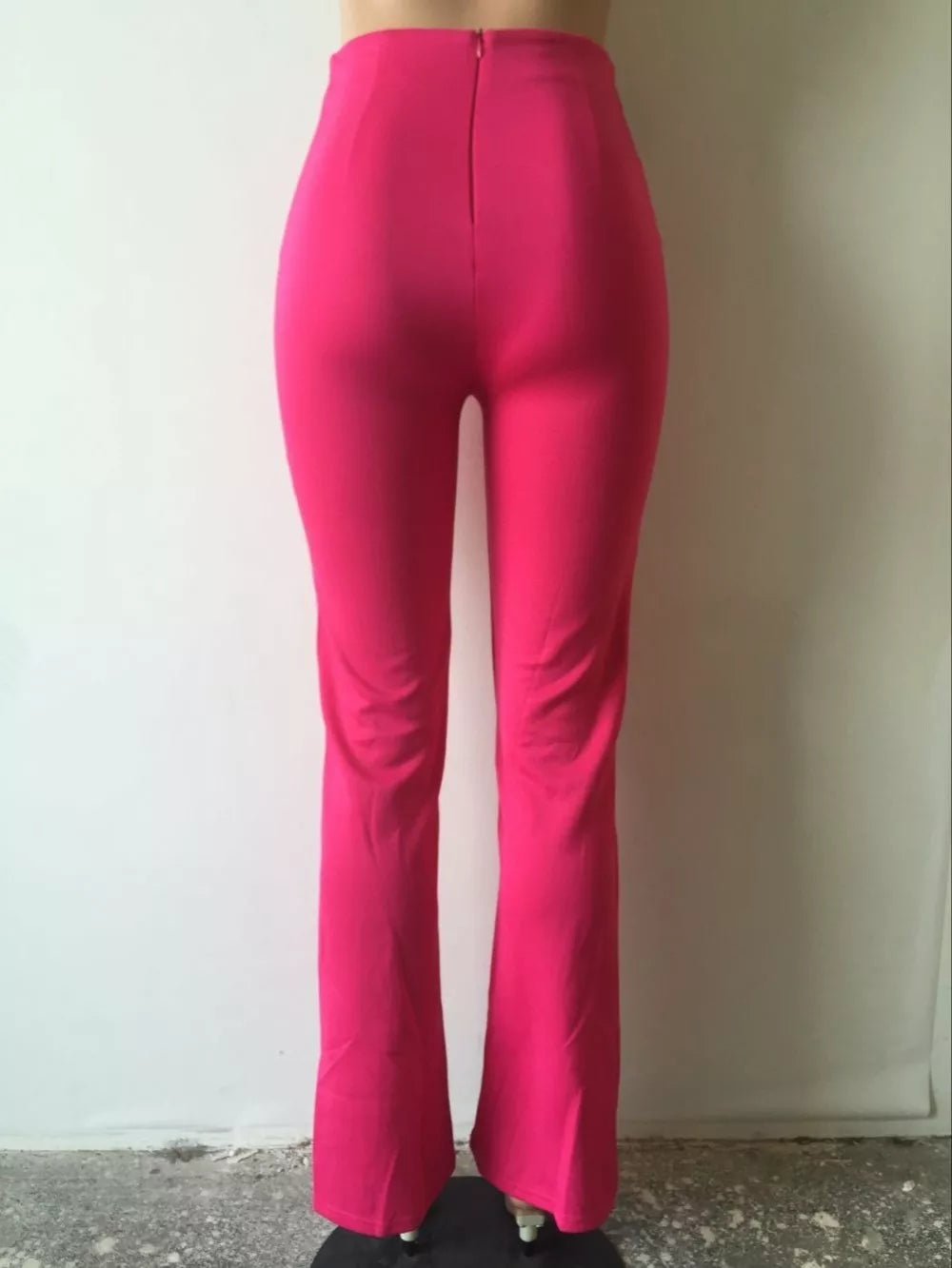 High waist long female trousers