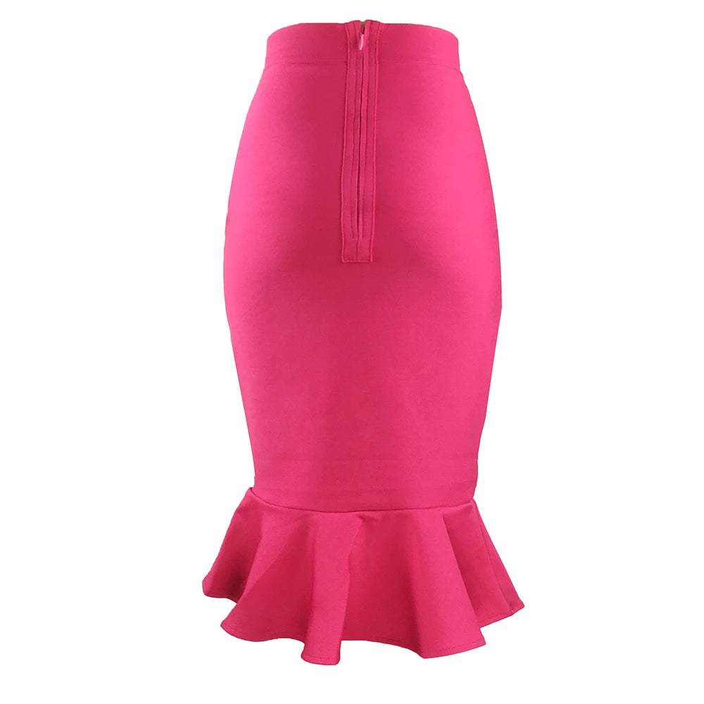 Bandage Mermaid Pleated Vintage Skirt