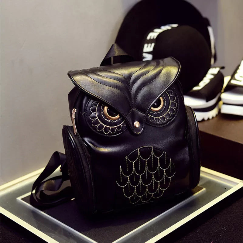 PU Leather Owl Backpack