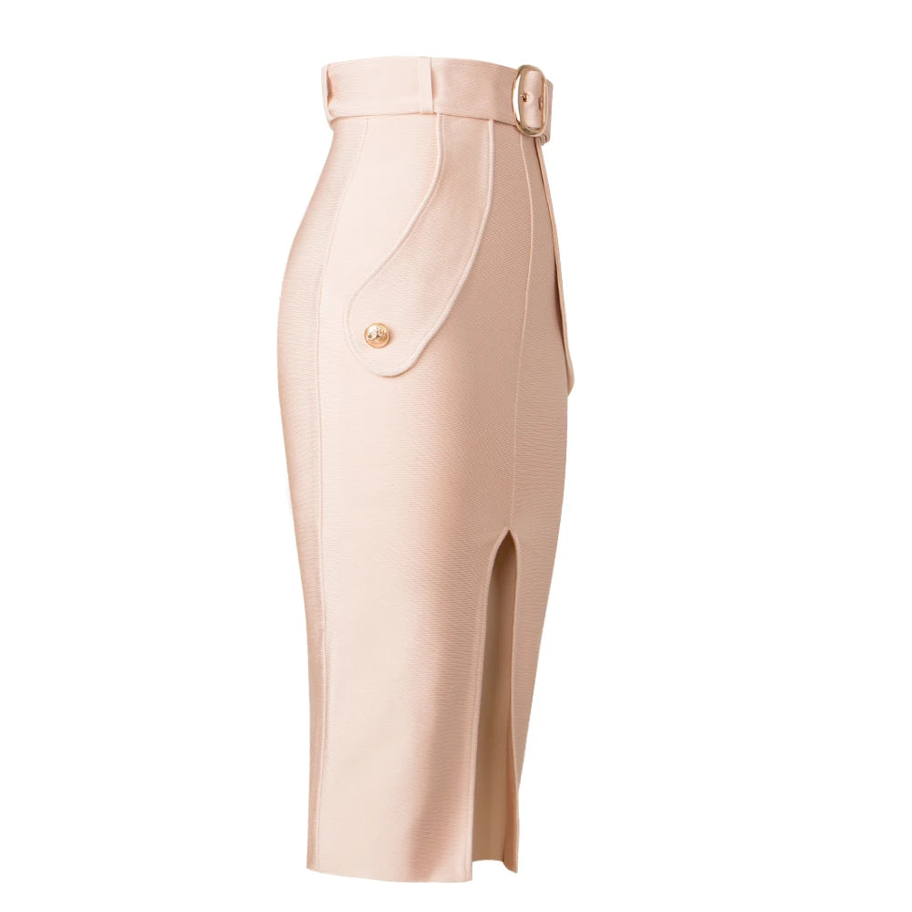 High Waist Bandage Midi Pencil Skirts