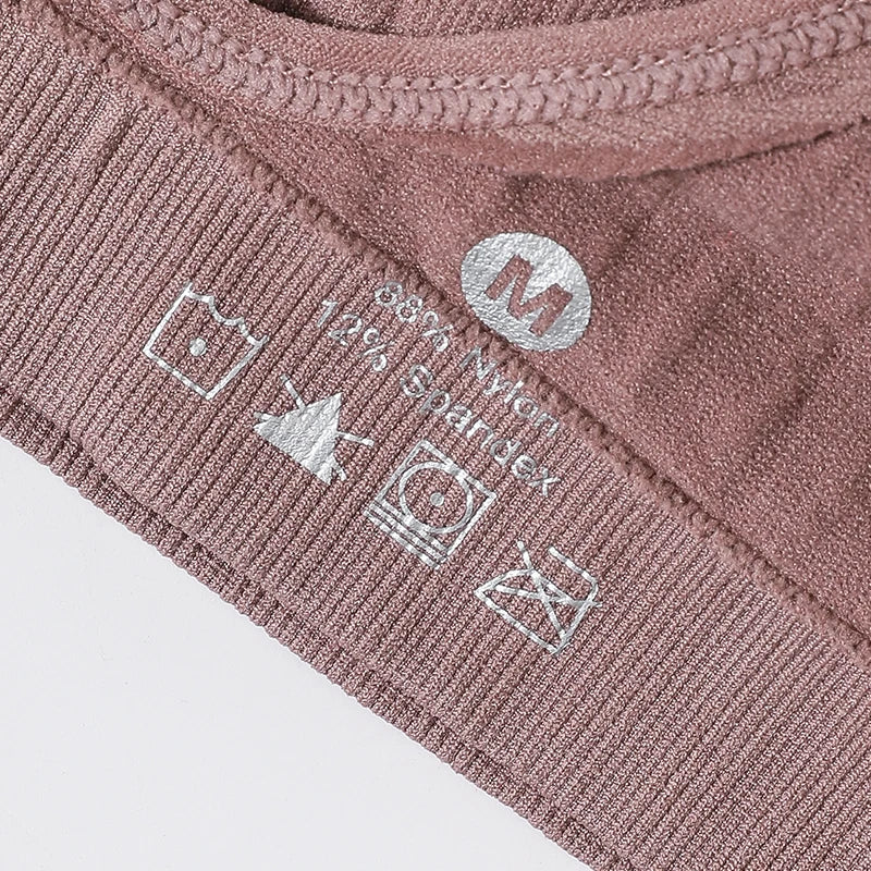 Seamless Bras For Women Sports Ribbed Bra Deep V Neck Female Brassiere