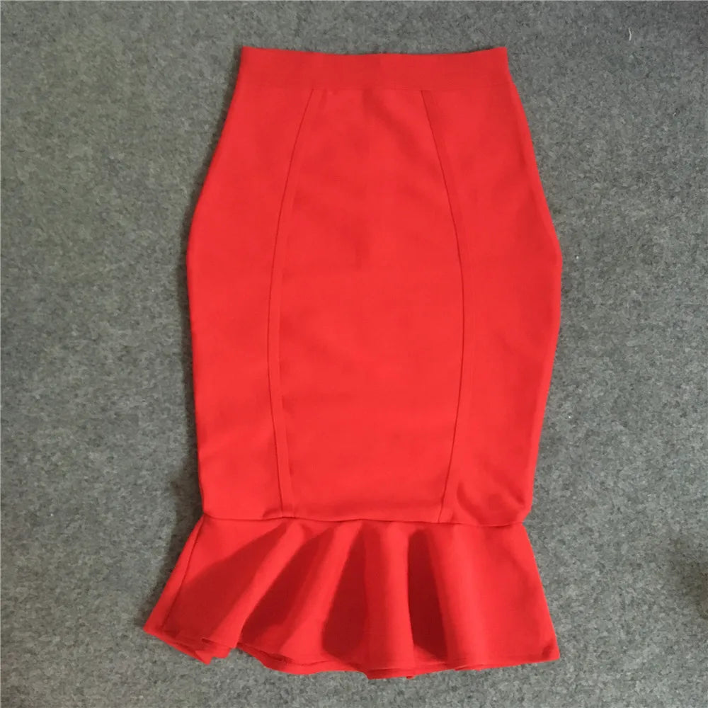 Bandage Mermaid Pleated Vintage Skirt