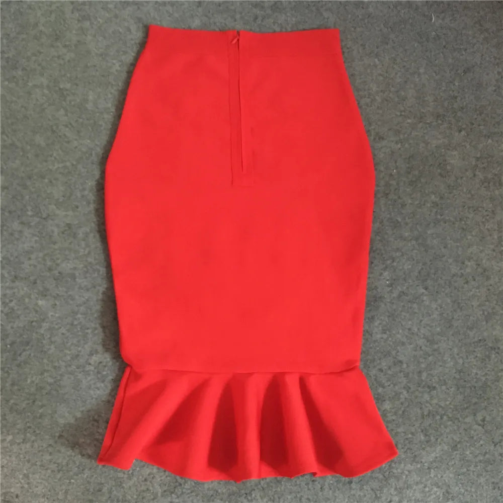 Bandage Mermaid Pleated Vintage Skirt
