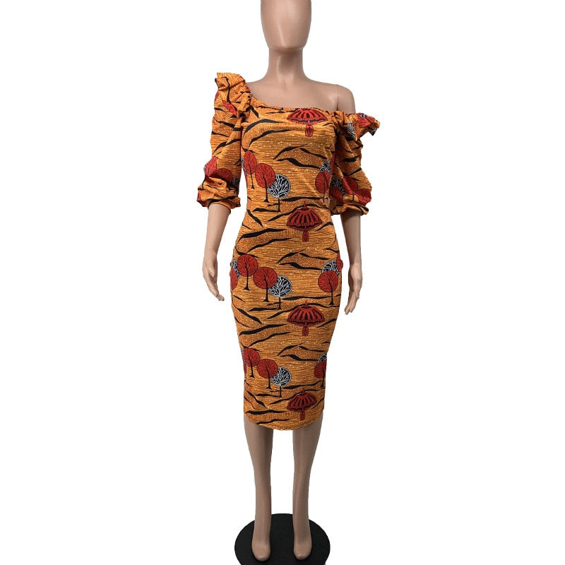 Vintage African Print Dress