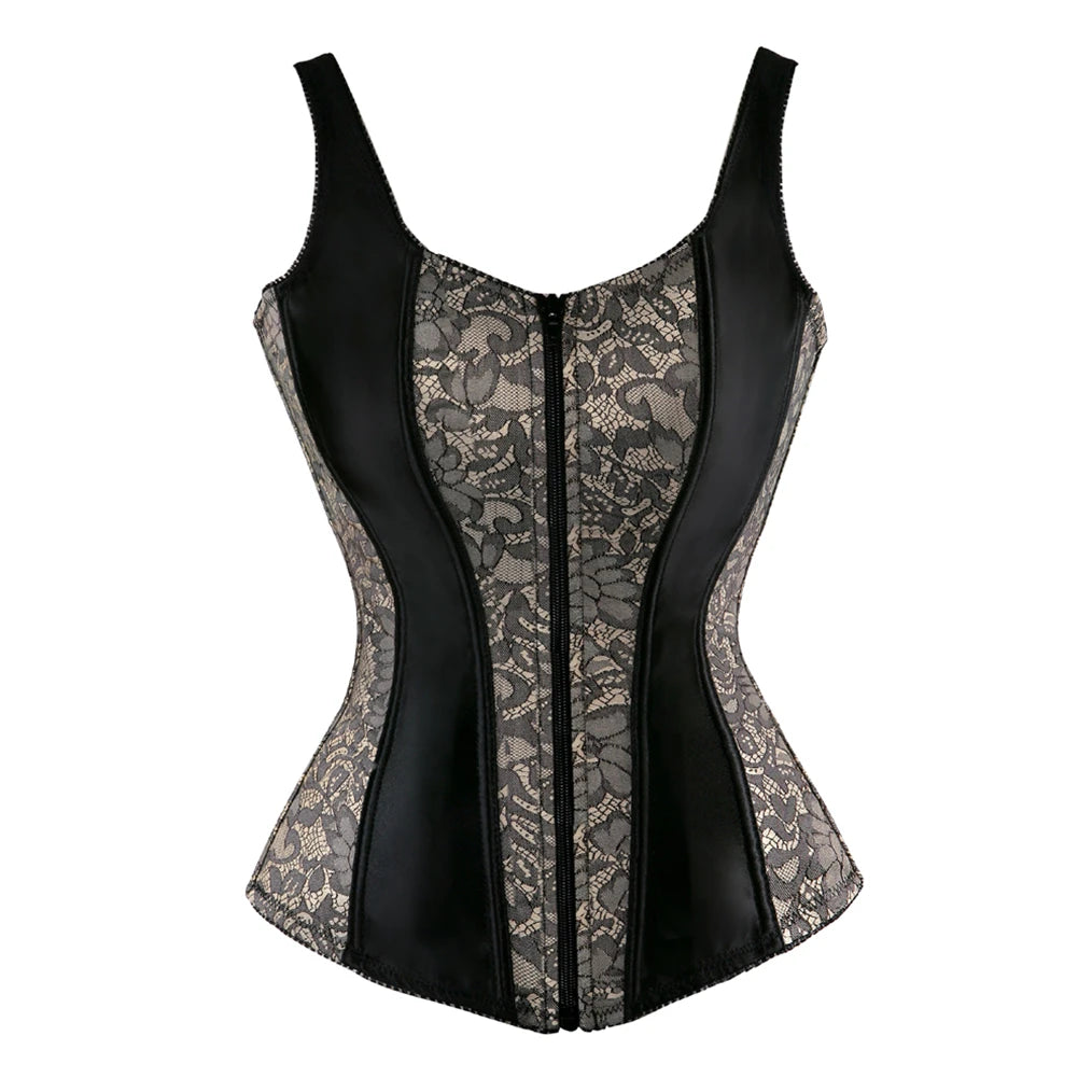 Gothique Zipper Corsets with Straps
