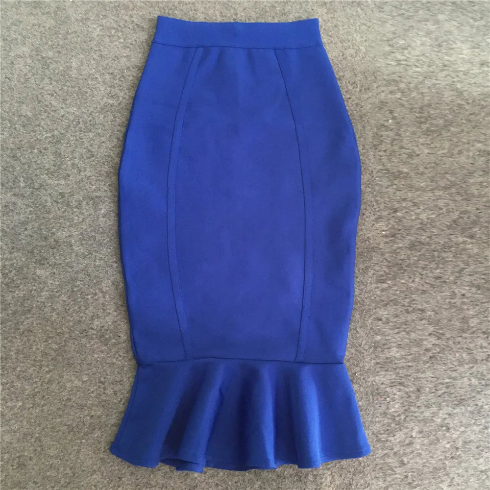 Bandage Mermaid Pleated Vintage Skirt