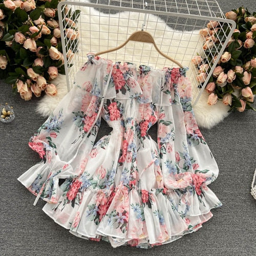 Spaghetti Strap Mini Chiffon Dress