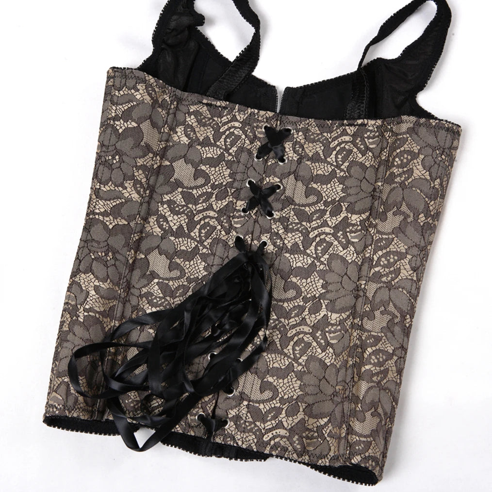 Gothique Zipper Corsets with Straps