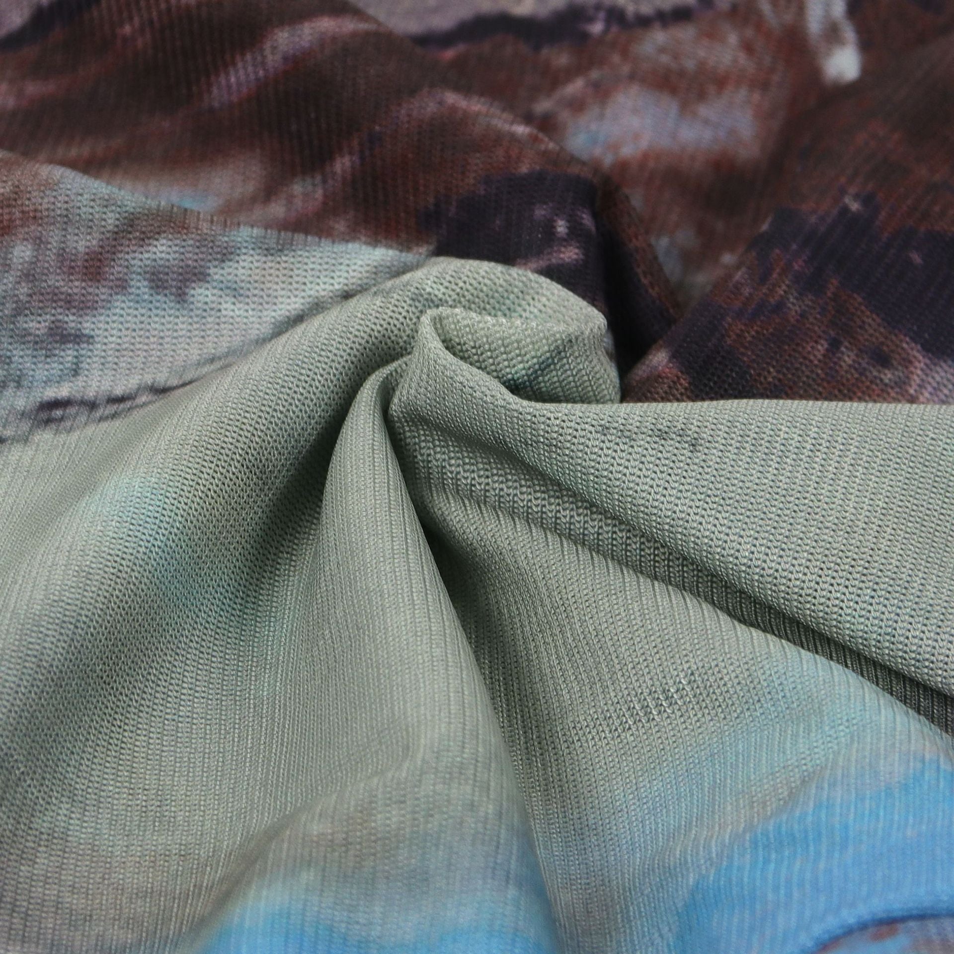 Tie Dye Mesh Print Single Breasted shirts+Pants Two 2 Piece Sets