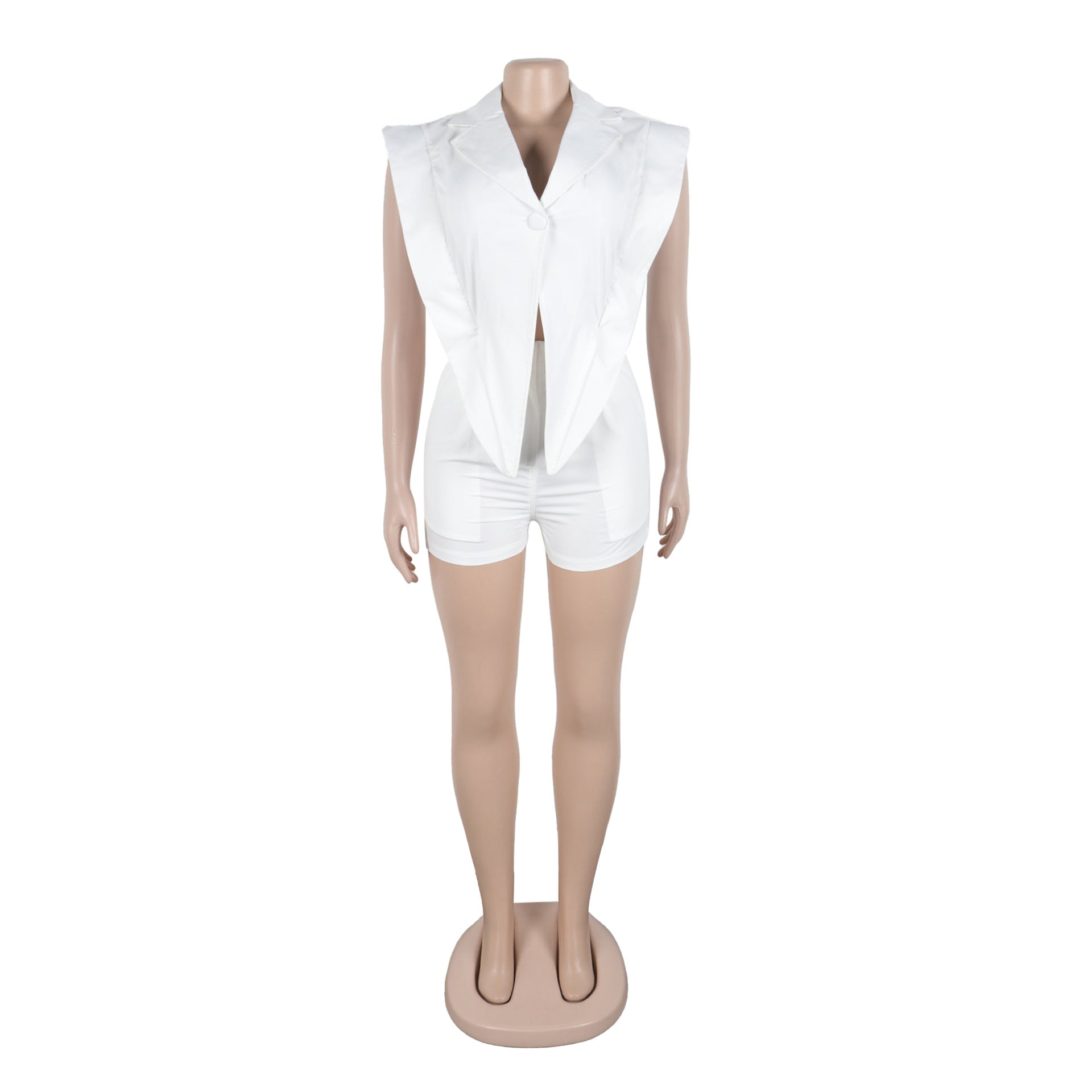 Sleeveless High Waist Hollow Out Short Playsuits Jumpsuit