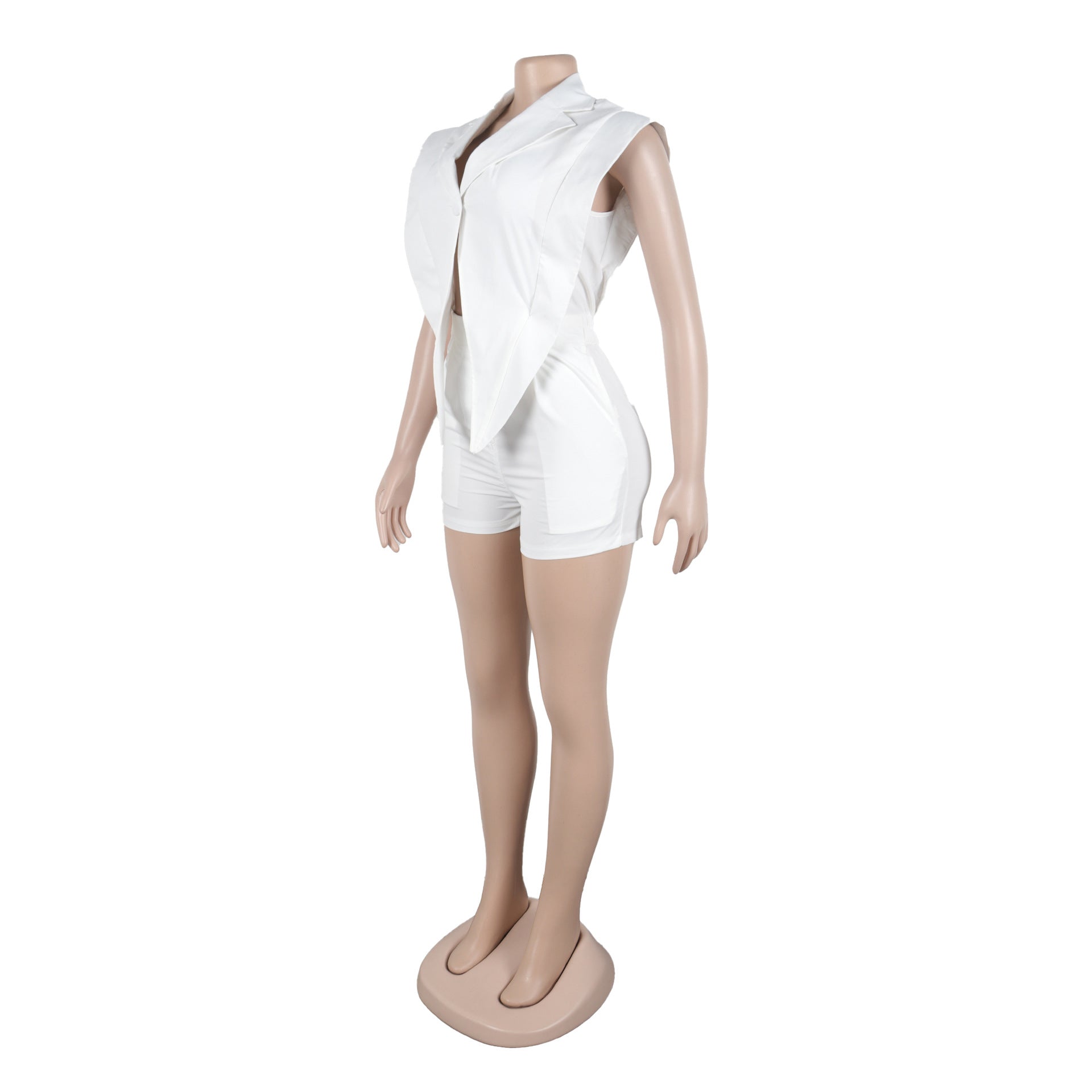 Sleeveless High Waist Hollow Out Short Playsuits Jumpsuit