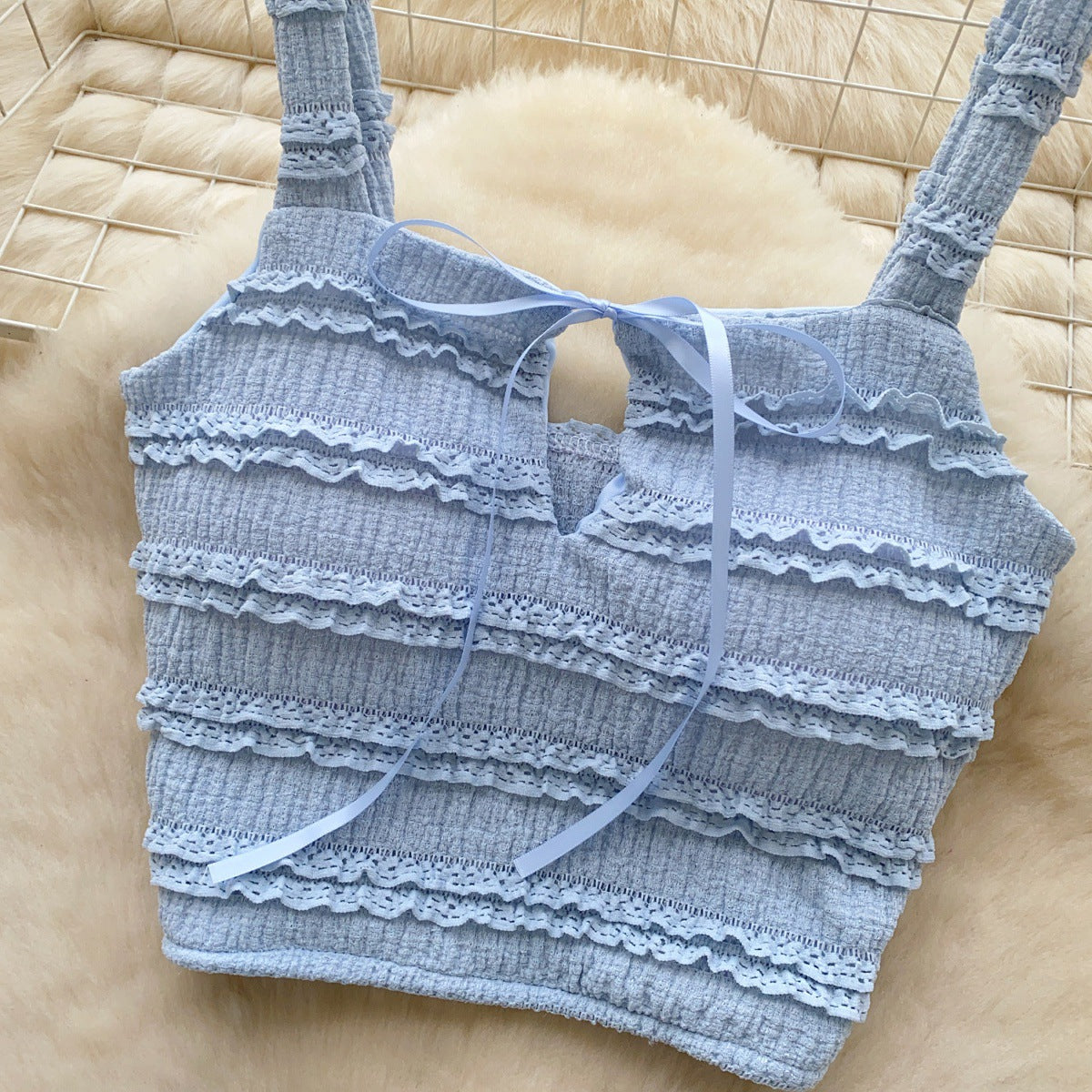 Sleeveless Tank Top and Ruched Mini A-line Skirts Two Piece Set