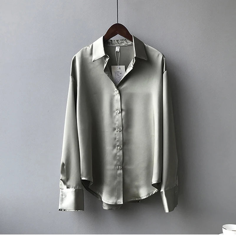 Satin Silk Vintage Blouse