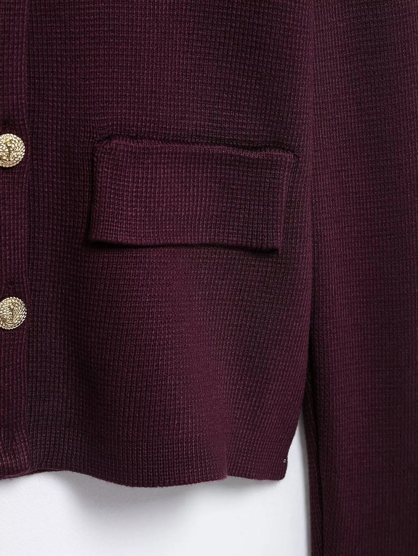 Minimalist Knitted Jacket And Skirt Set