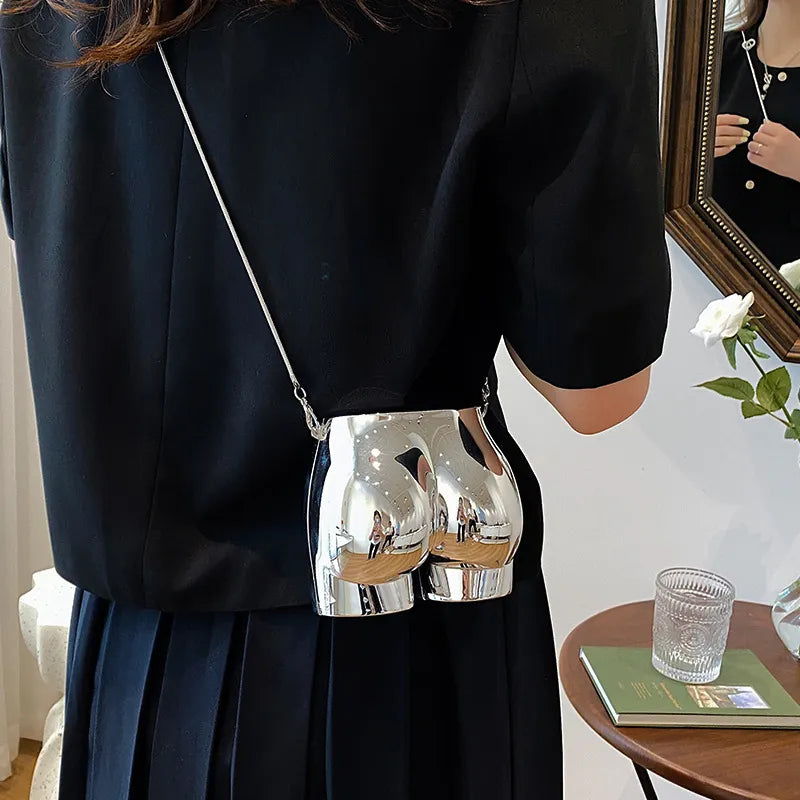 Butt Shape Acrylic Chain Shoulder Purses Crossbody Bag