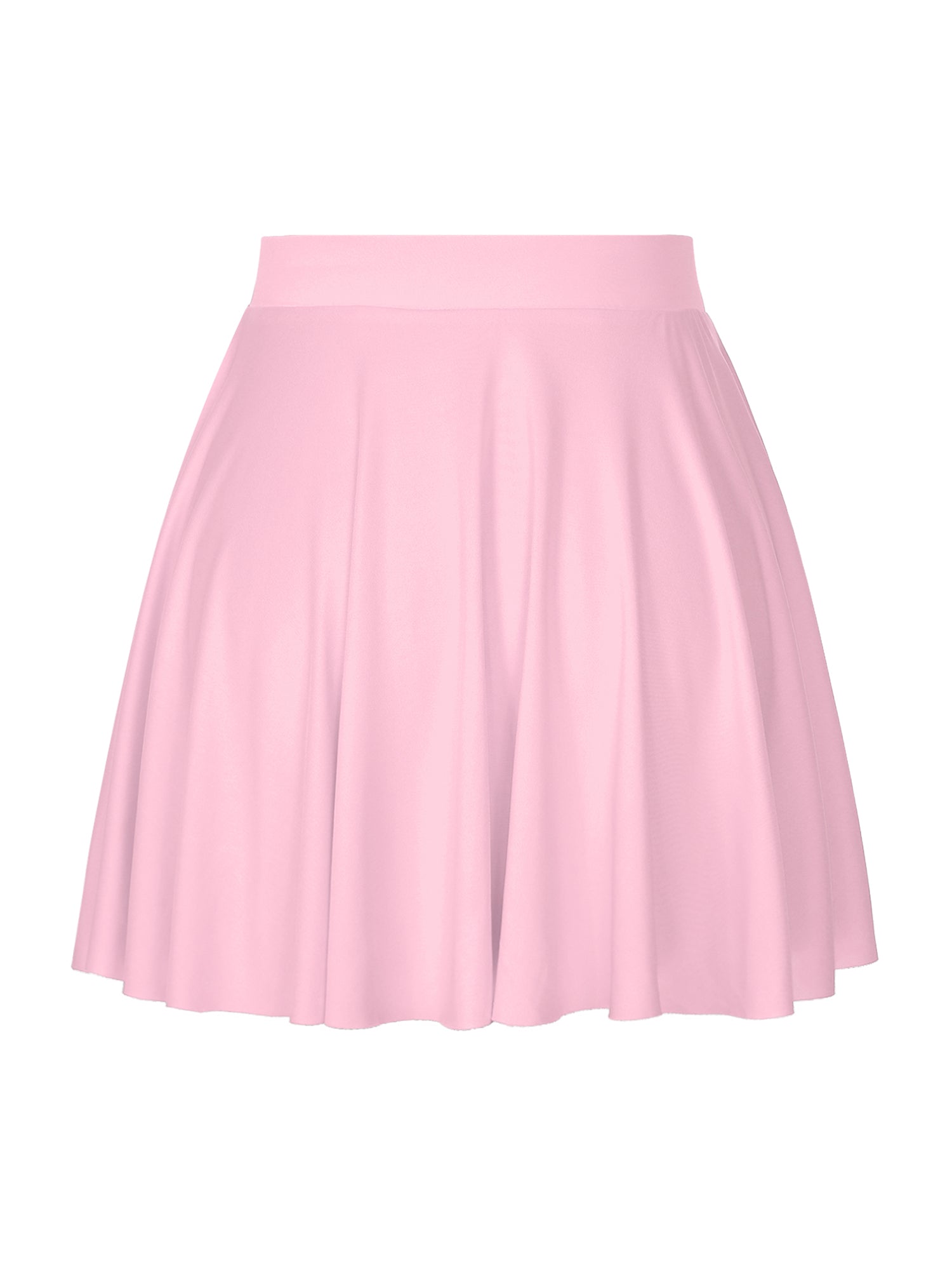 Elastic Waistband Flared Ruffles Skirts