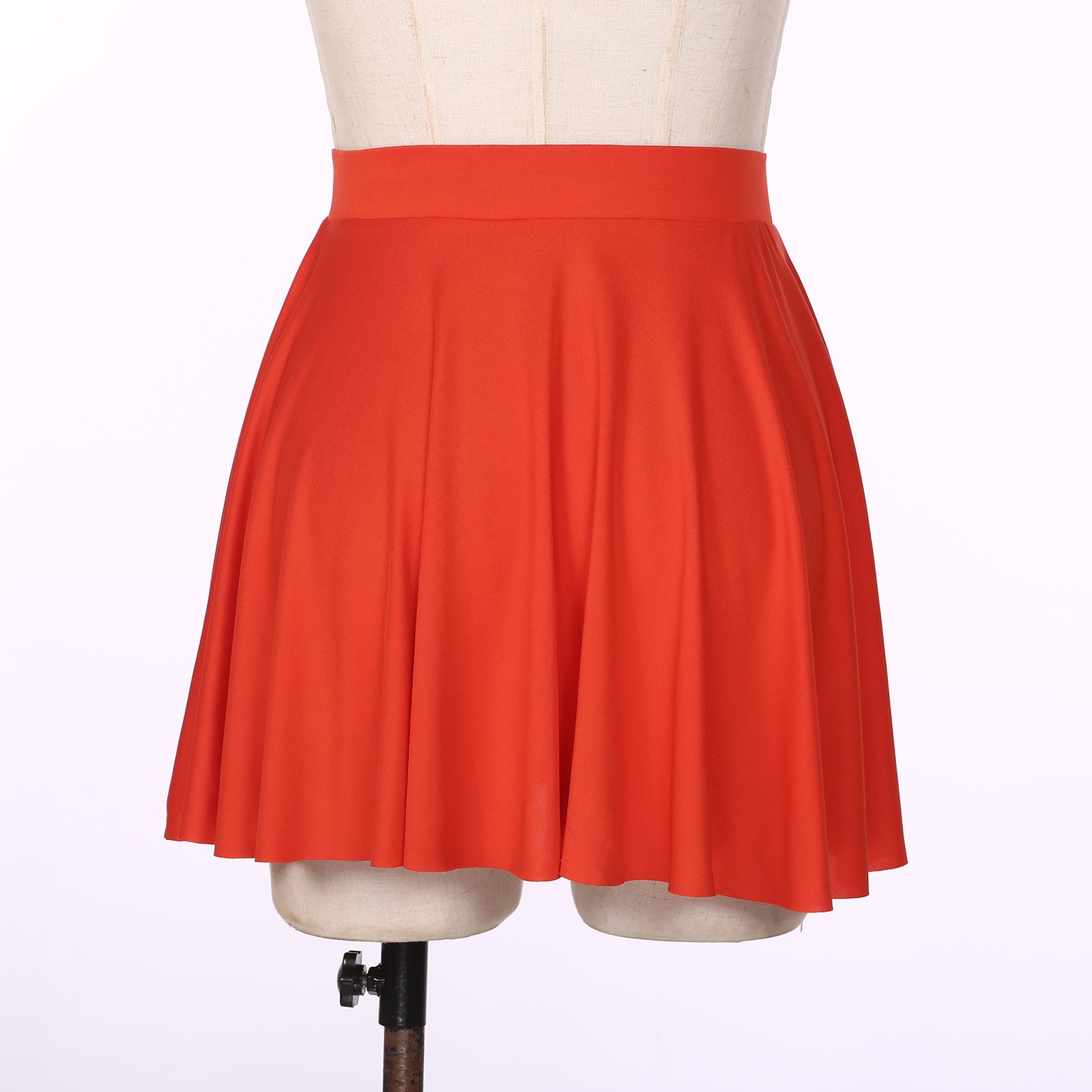 Elastic Waistband Flared Ruffles Skirts