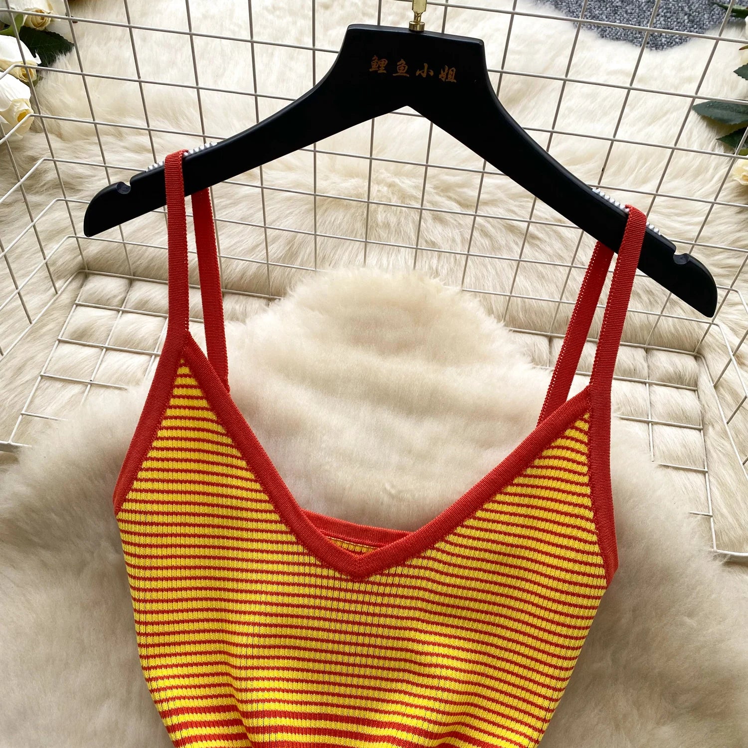 Chic Knit V Neck Sleeveless Elastic Sheath Sundress