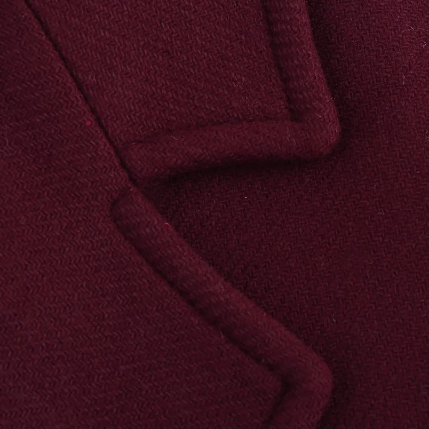 Wool Blended Lapel Long Coat