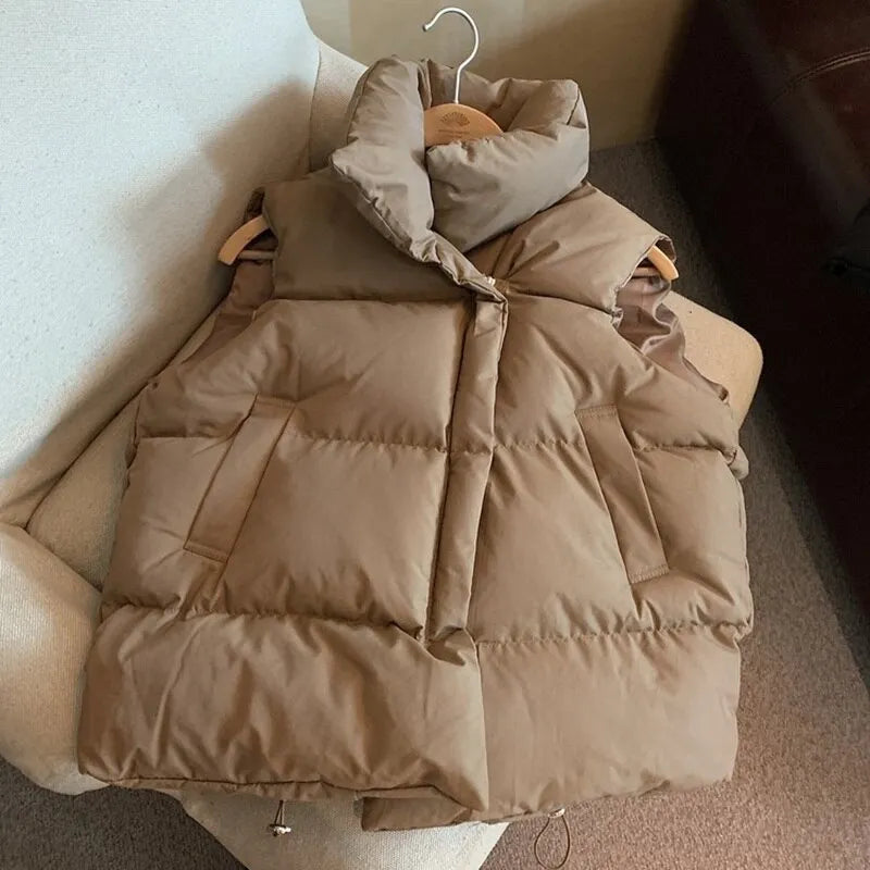 Autumn Winter Y2K Vest Thick Warm Down Vest