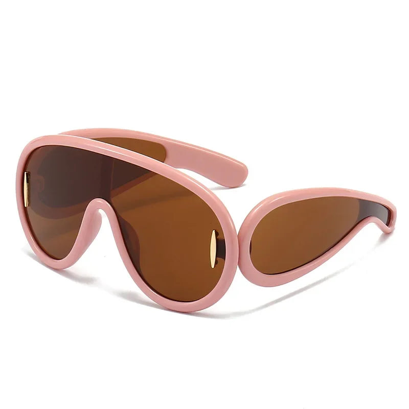 Luxury Wave Mask Trending Sunglasses