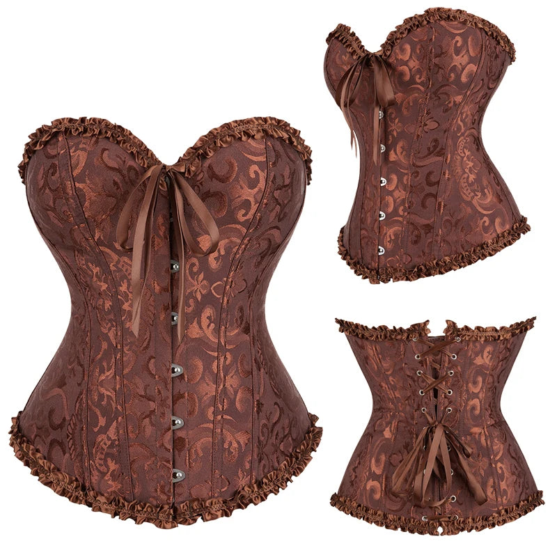 Elegant Gothic Floral Corsets