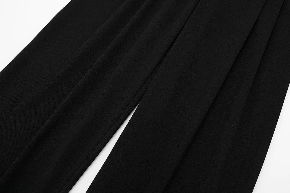 Single Breasted Vest + High Waisted Casual Trousers Set